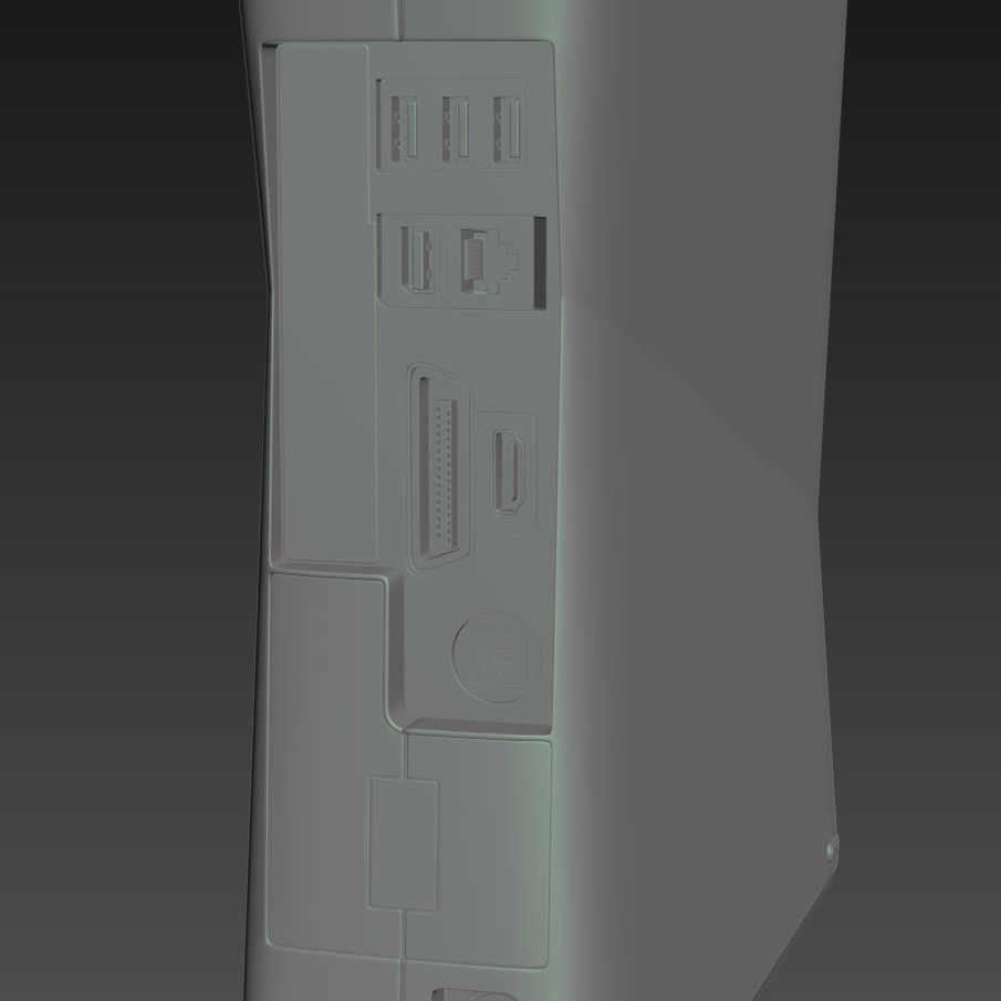 Microsoft Xbox 360 Slim 3D model_13