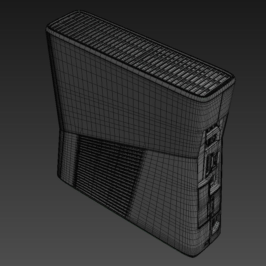 Microsoft Xbox 360 Slim 3D model_8