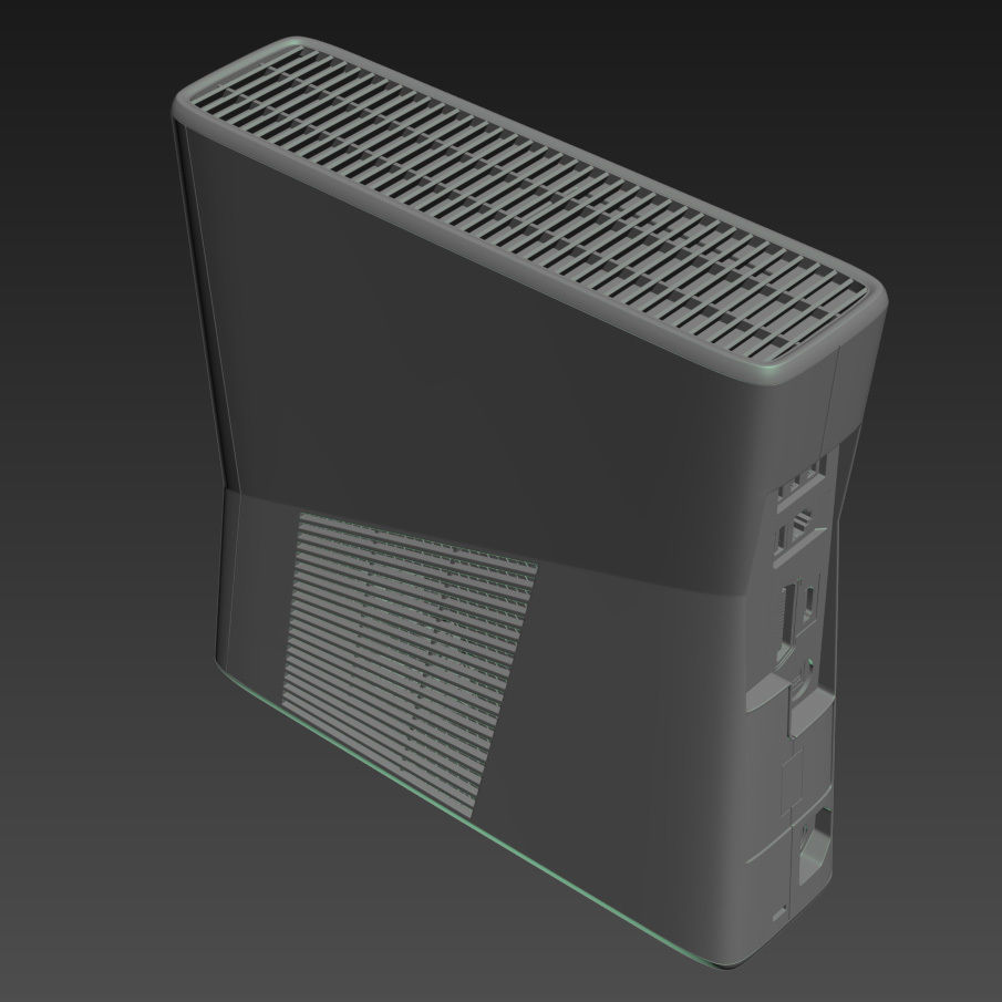 Microsoft Xbox 360 Slim 3D model_14