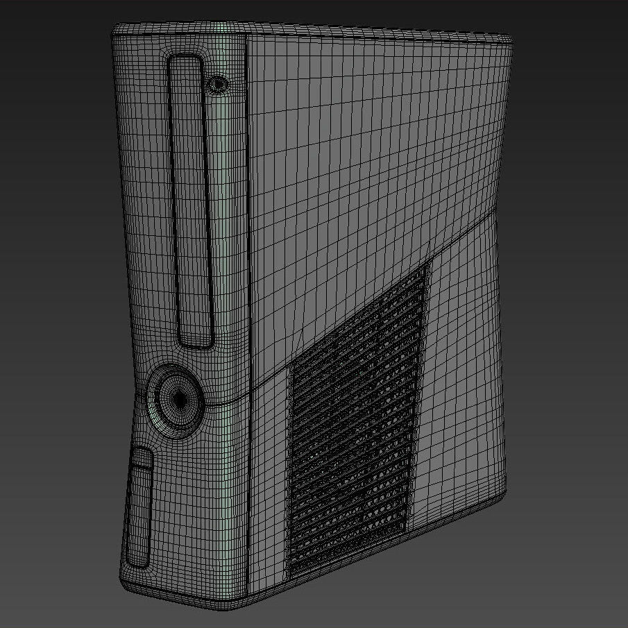 Microsoft Xbox 360 Slim 3D model_11
