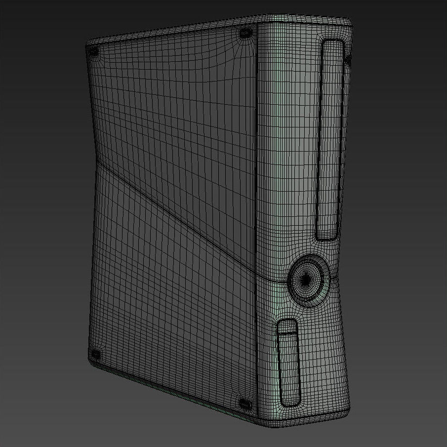 Microsoft Xbox 360 Slim 3D model_6
