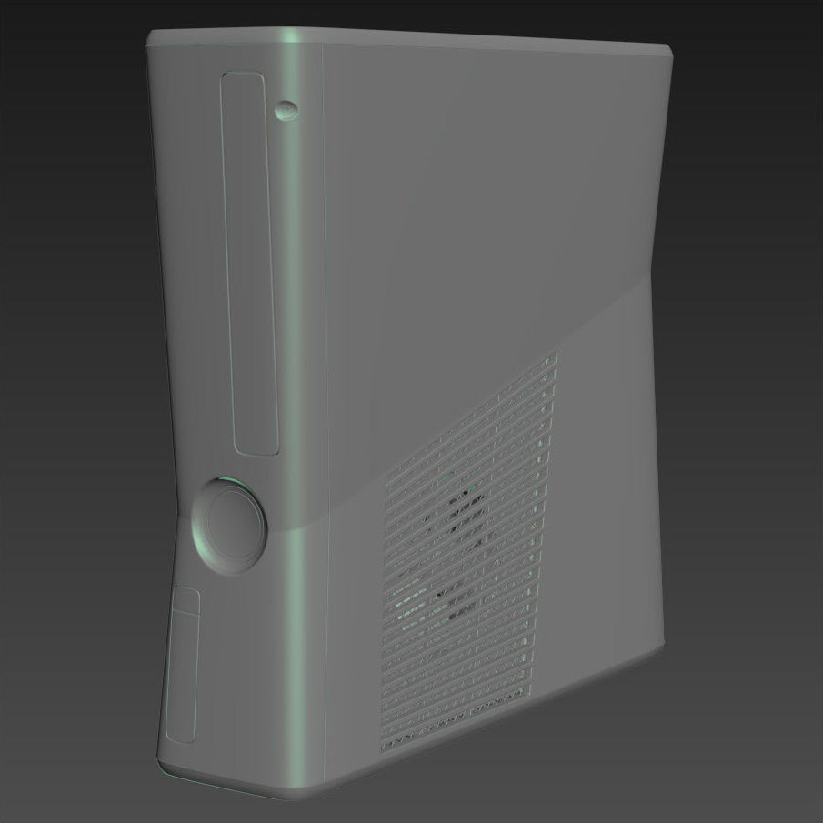 Microsoft Xbox 360 Slim 3D model_17