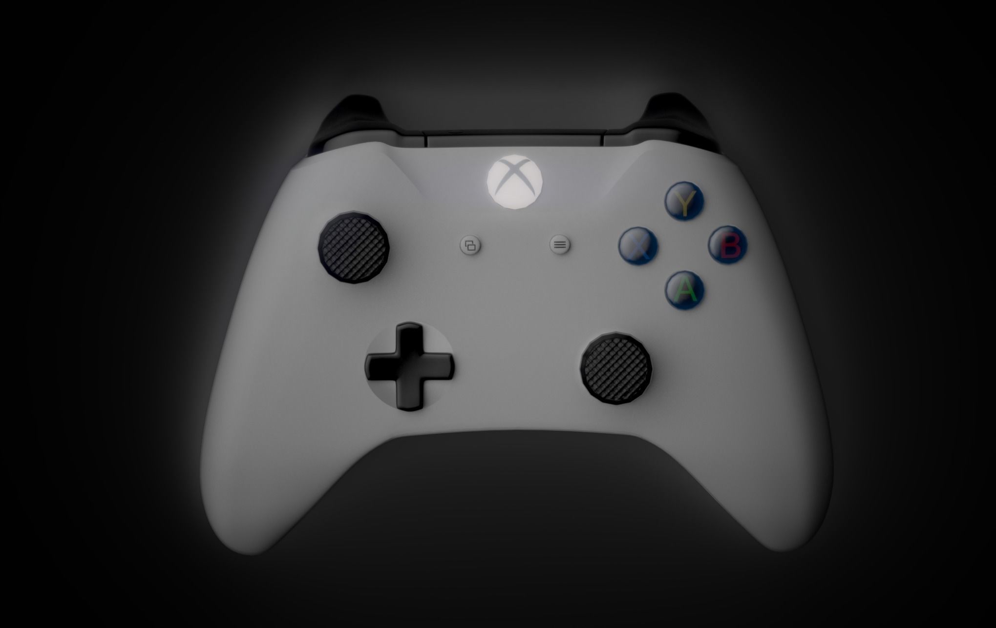 Xbox One S Controller Low-poly 3D model_11