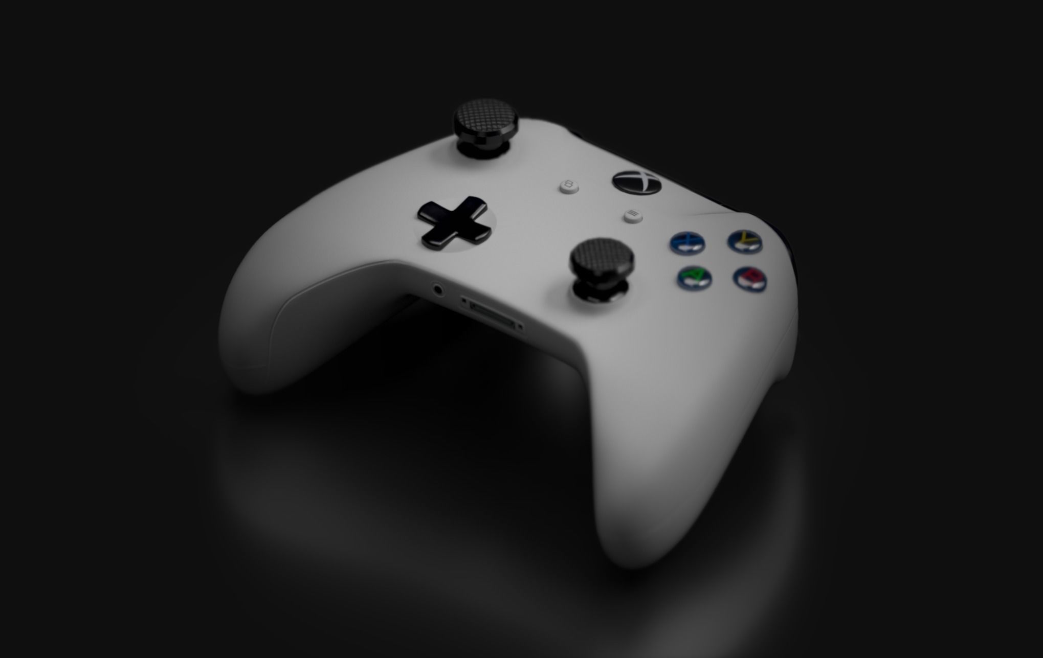 Xbox One S Controller Low-poly 3D model_7