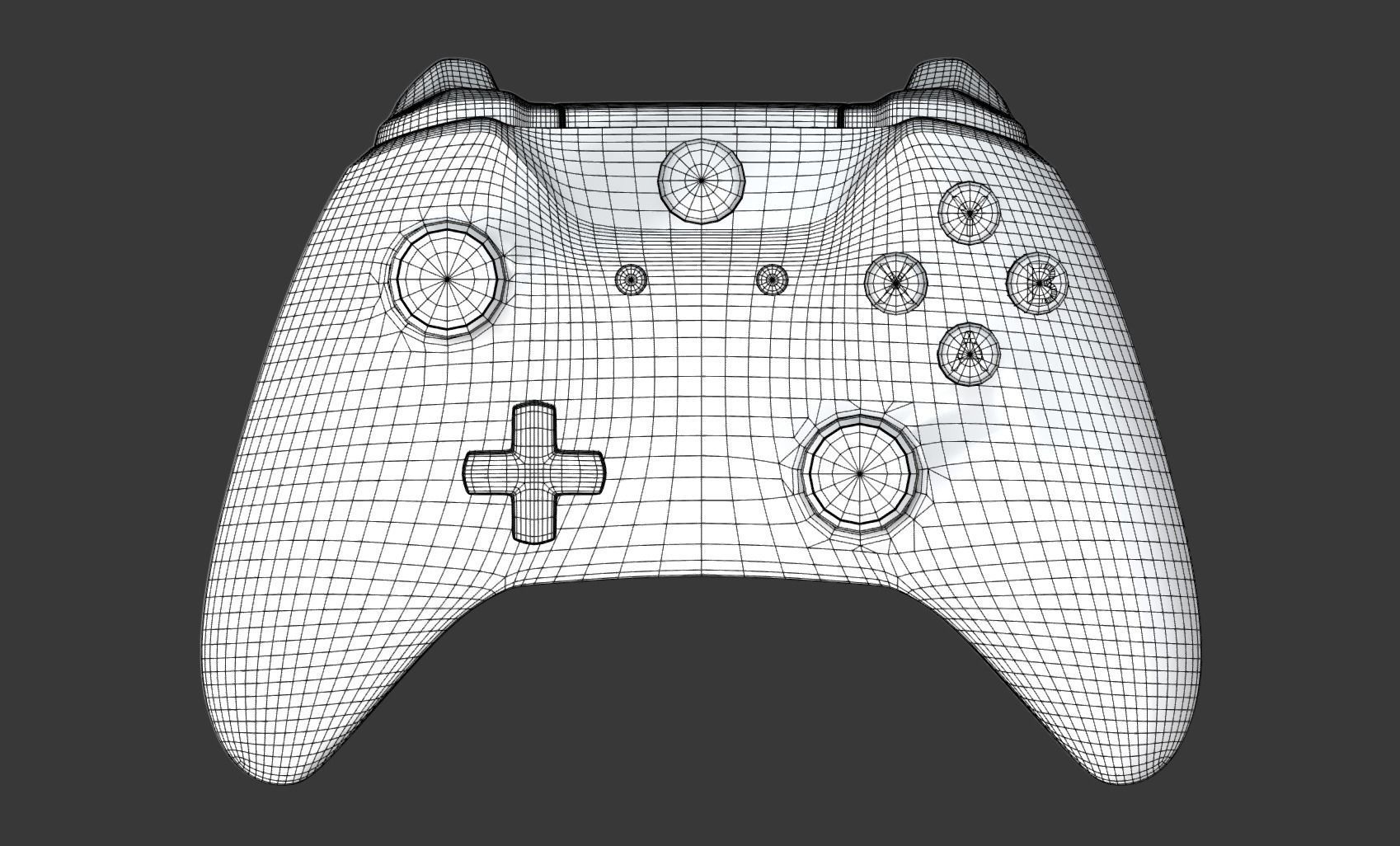 Xbox One S Controller Low-poly 3D model_3