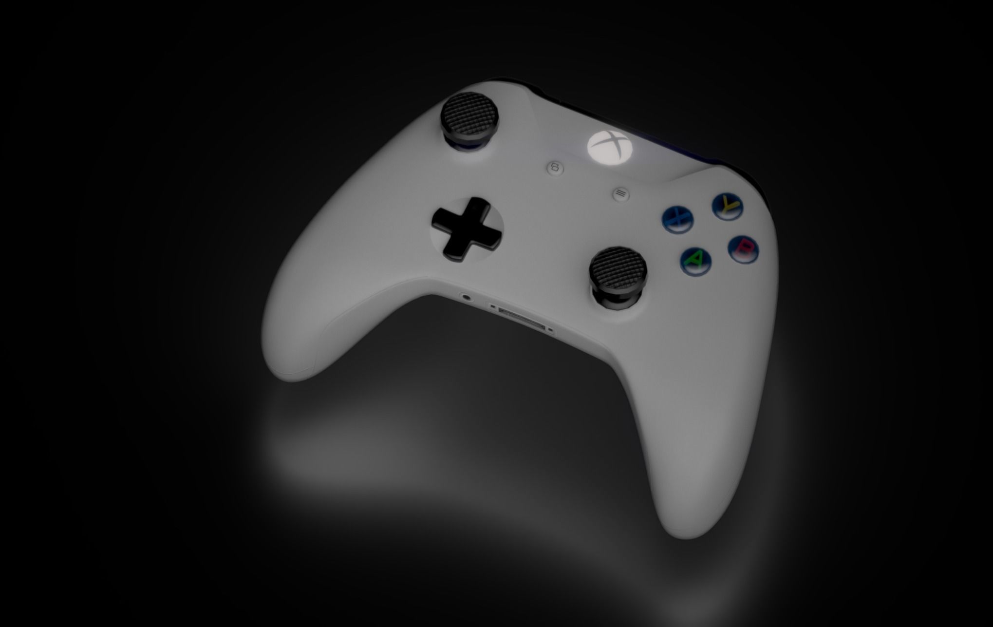 Xbox One S Controller Low-poly 3D model_10