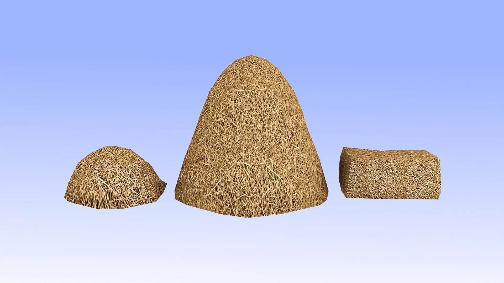 Hay set coconut cone Free low-poly 3D model