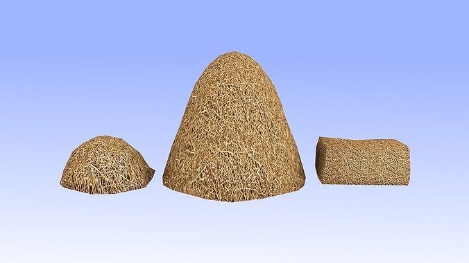Hay set coconut cone Free low-poly 3D model