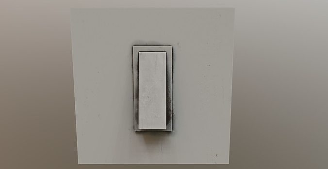 Old Light Switch PBR Low-poly 3D model
