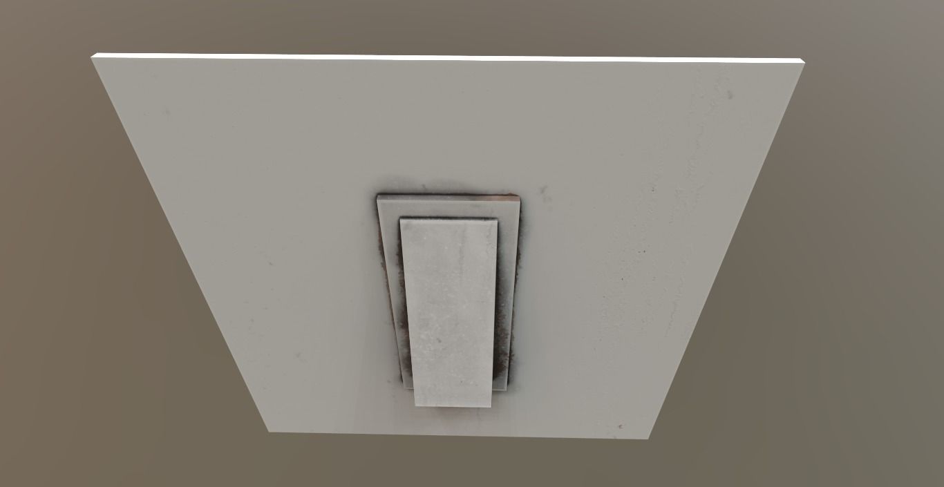 Old Light Switch PBR Low-poly 3D model_3