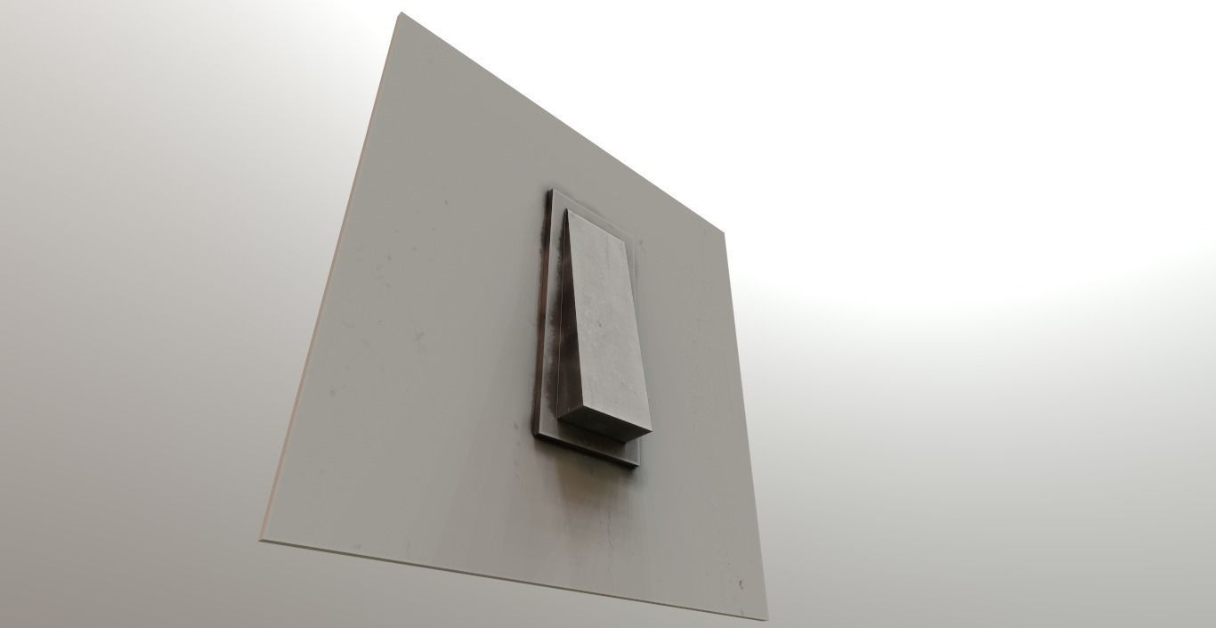 Old Light Switch PBR Low-poly 3D model_2