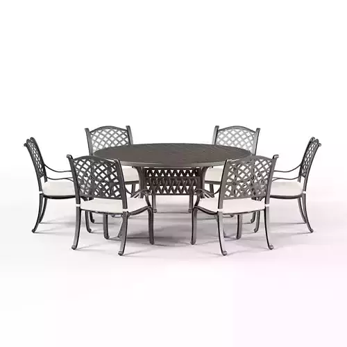 Gracewood Hollow Chang Cast Aluminum Patio Dining Set Black