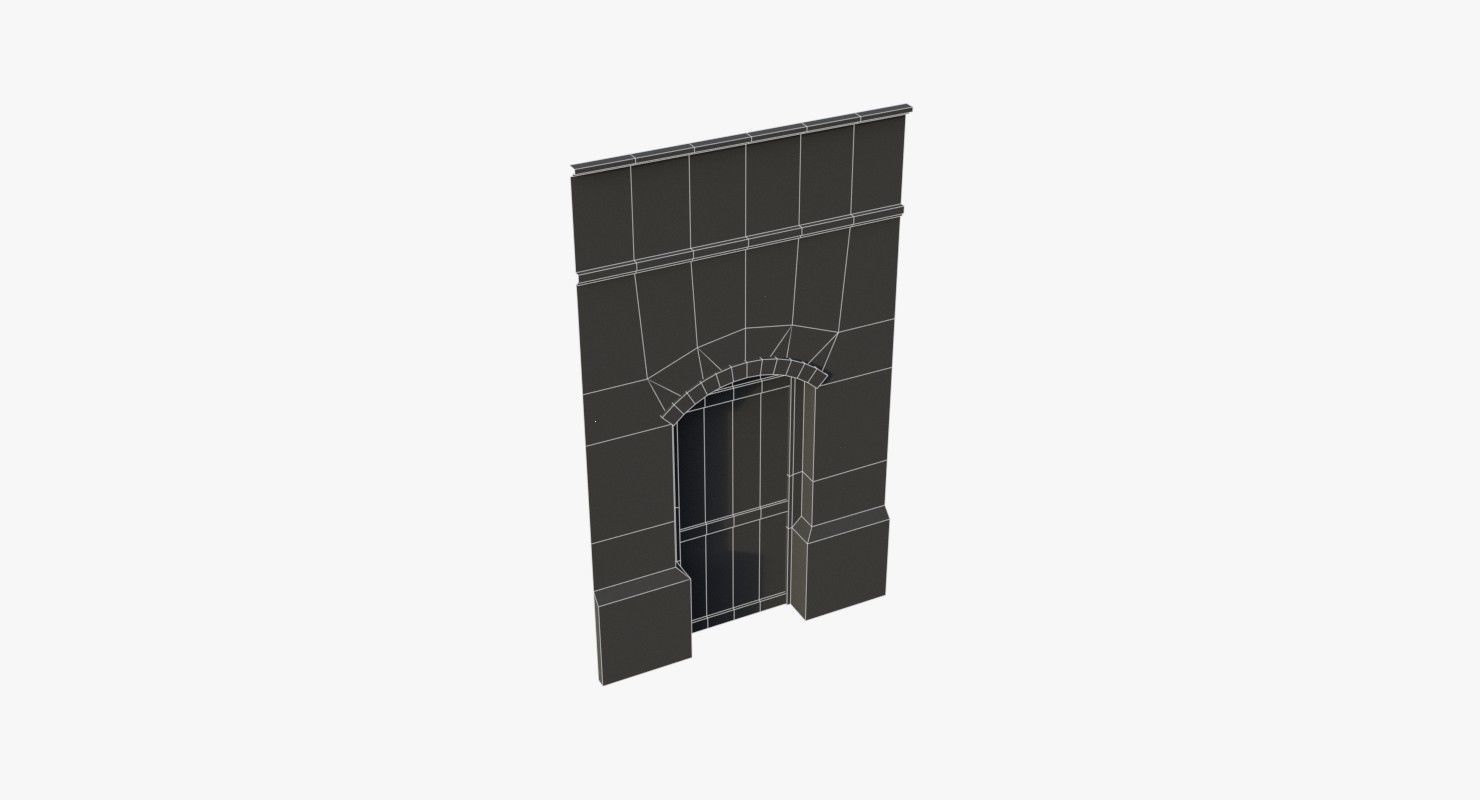 Modular Old Industrial Building Asset Low-poly 3D model_27