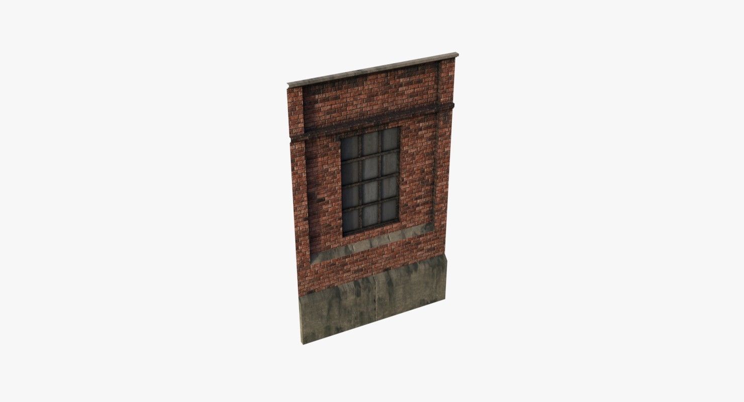 Modular Old Industrial Building Asset Low-poly 3D model_38