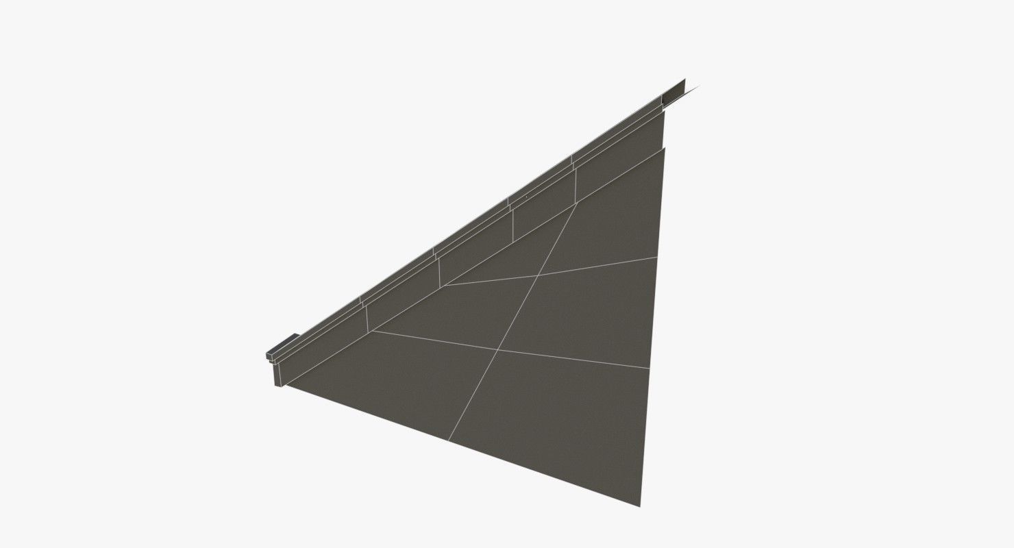 Modular Old Industrial Building Asset Low-poly 3D model_85