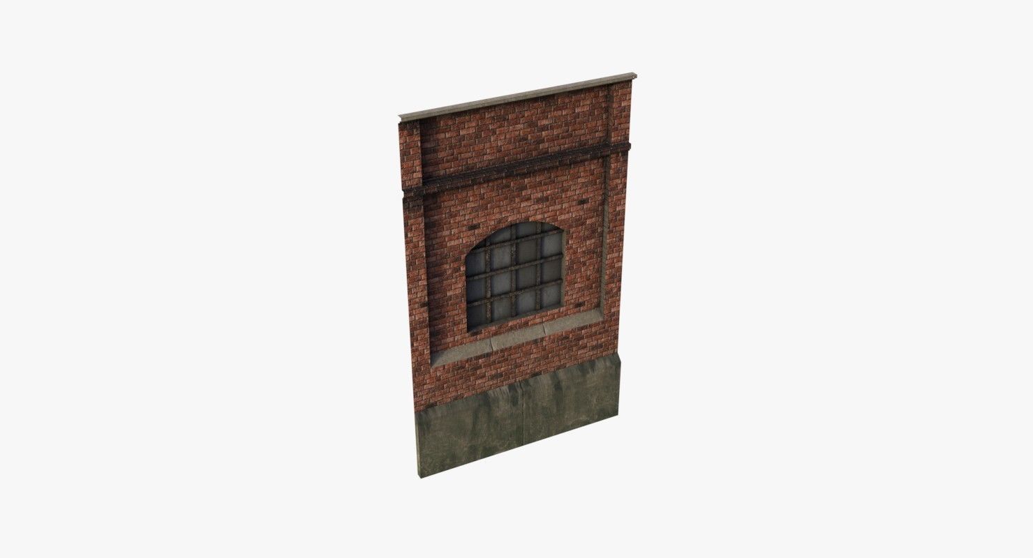 Modular Old Industrial Building Asset Low-poly 3D model_36