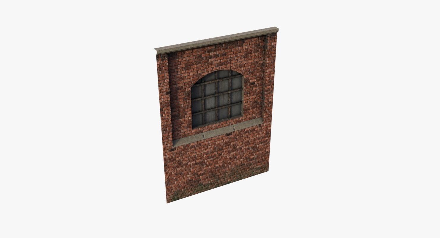 Modular Old Industrial Building Asset Low-poly 3D model_48