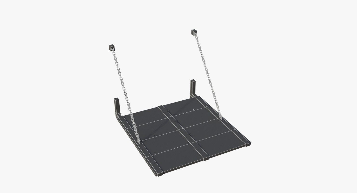 Modular Old Industrial Building Asset Low-poly 3D model_77