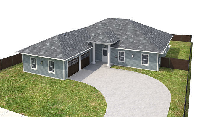 House-130  3D model 7