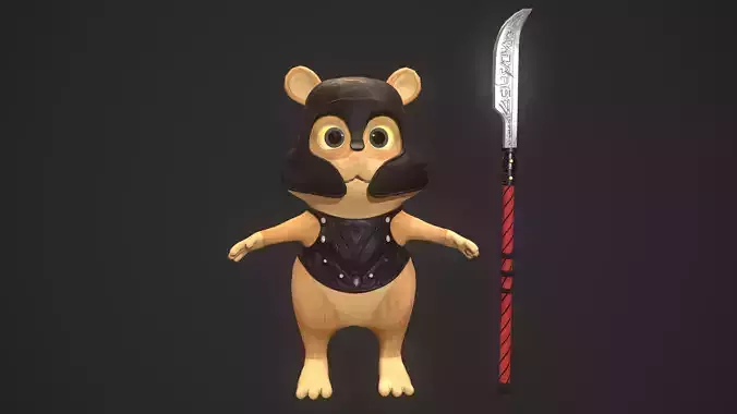 Xaun chi lowpoly 3D Model Low-poly 3D model