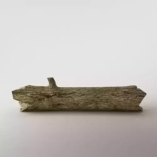  Wood trunk 01 Low-poly 3D model