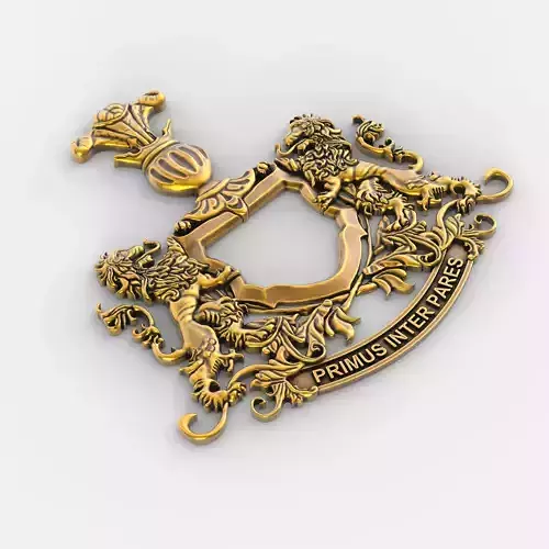 heraldic lions 3D print model