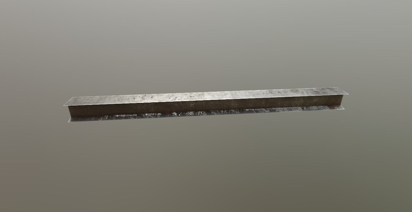 Iron Beam construction PBR Low-poly 3D model_5