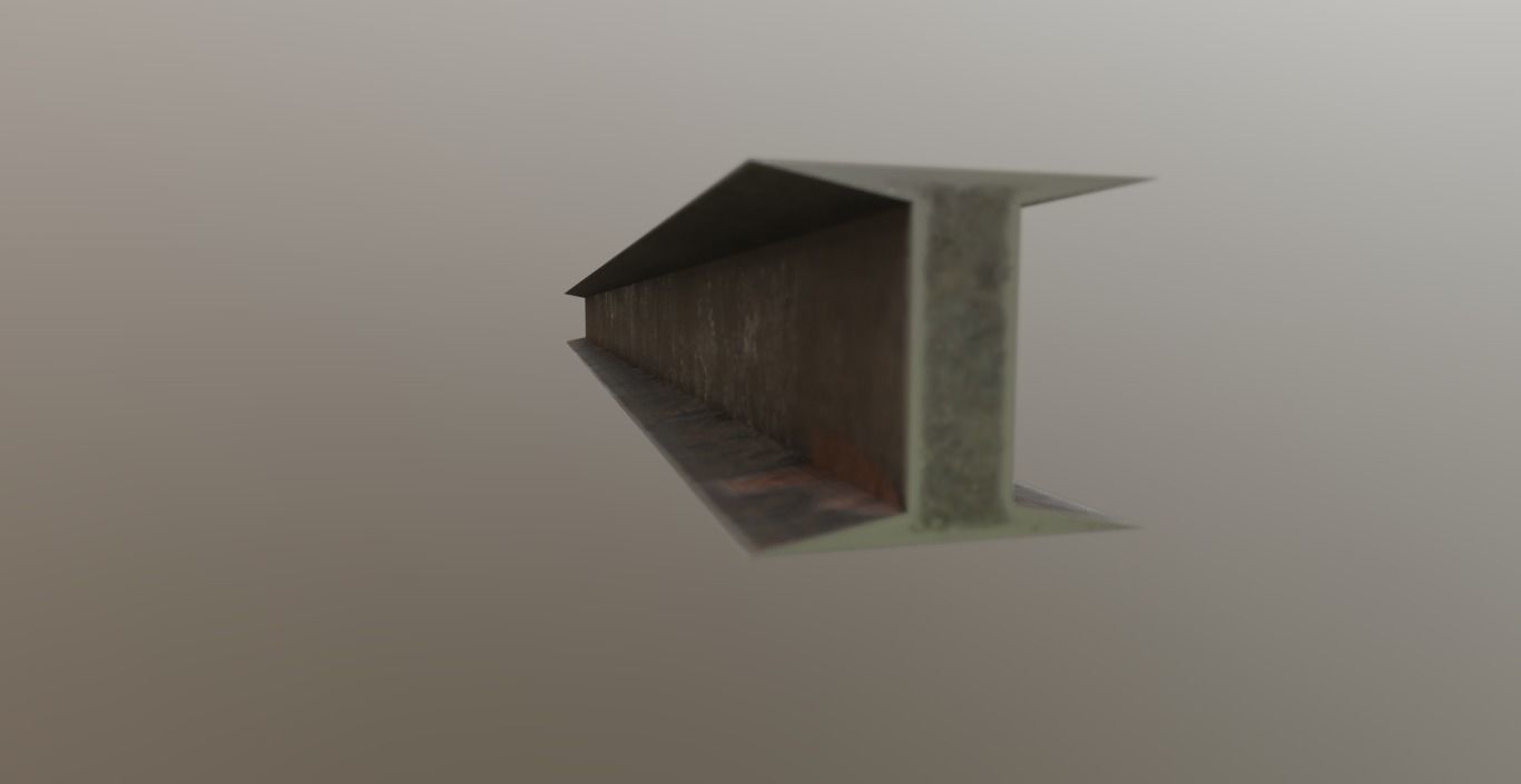 Iron Beam construction PBR Low-poly 3D model_4