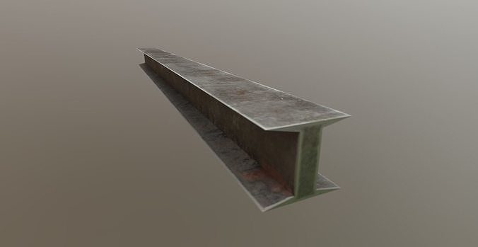 Iron Beam construction PBR Low-poly 3D model