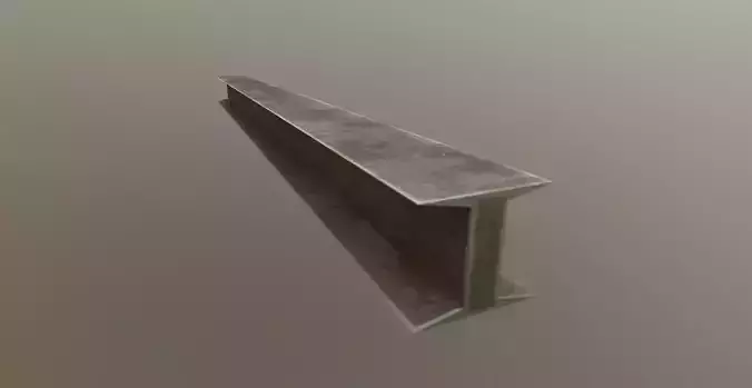 Iron Beam construction PBR Low-poly 3D model