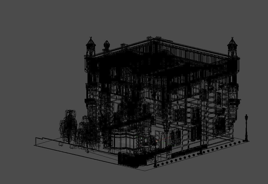 Vicens House Low-poly 3D model_3