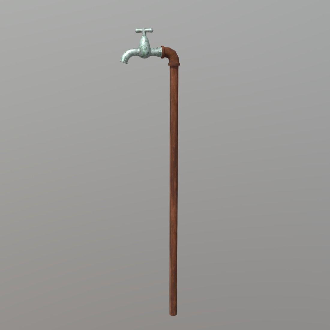 Faucet water tap - water tap Low-poly 3D model_5