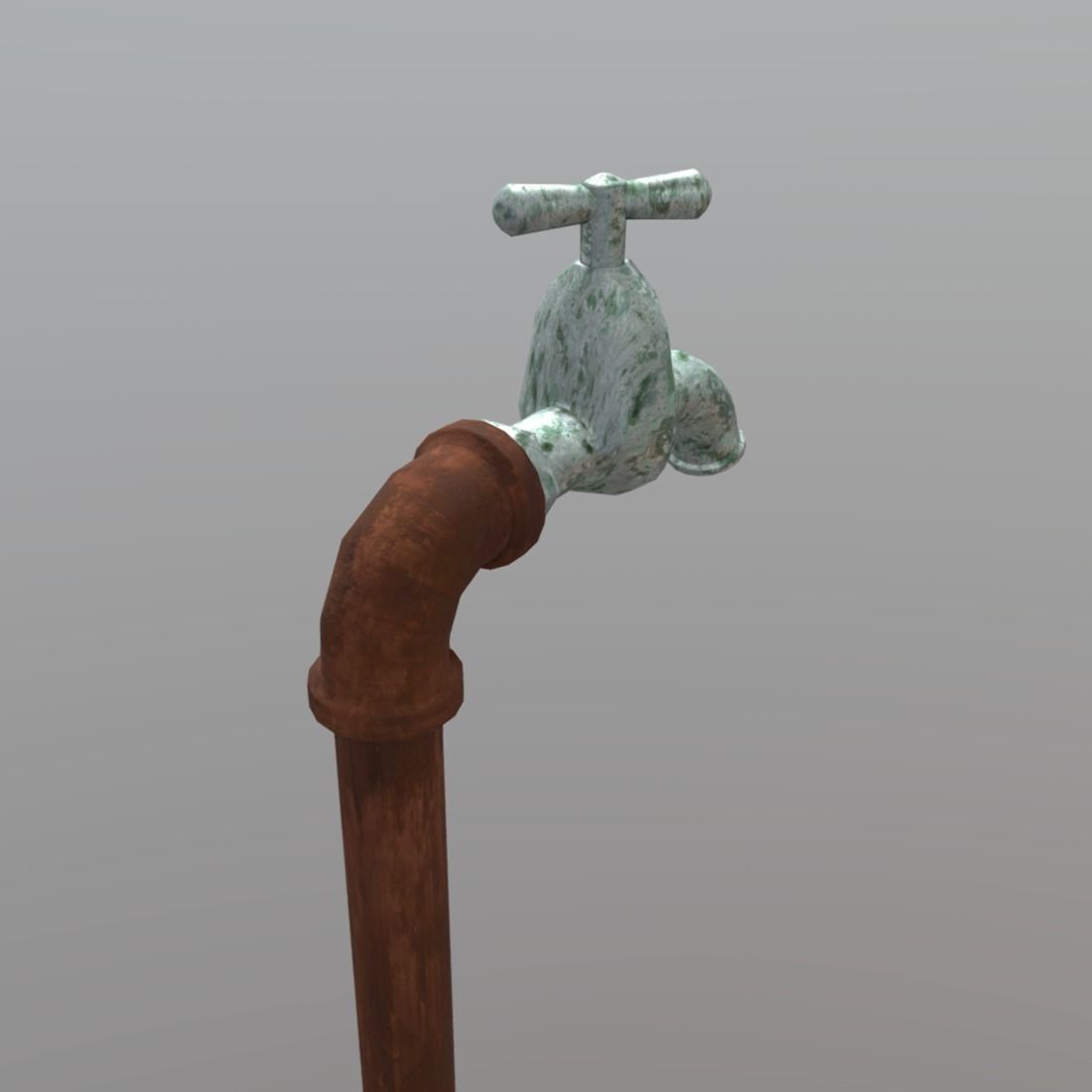 Faucet water tap - water tap Low-poly 3D model_3