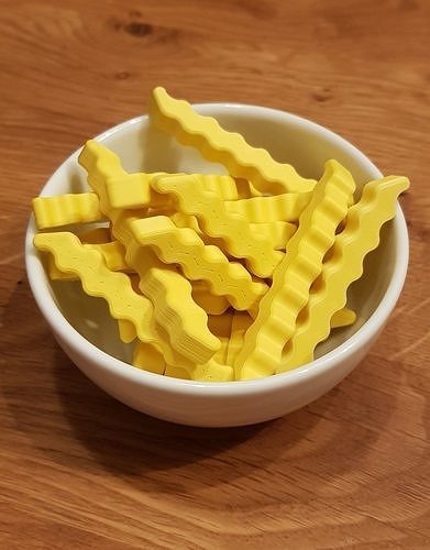 fluted fries  Riffelpommes  easyprint 3D print model