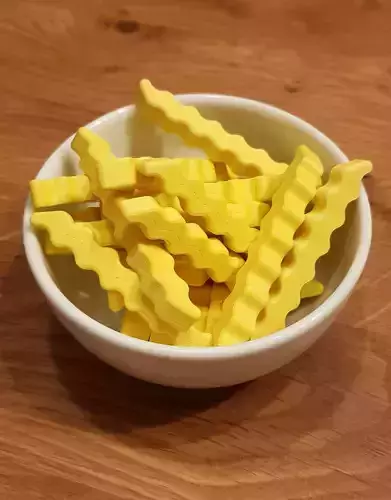 fluted fries  Riffelpommes  easyprint 3D print model