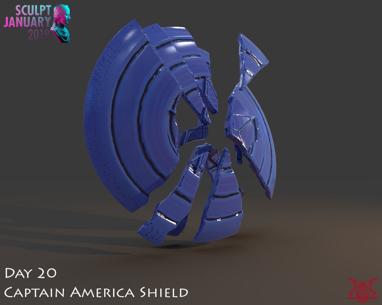 Captain America Shield 3 Versions 3D print model_7