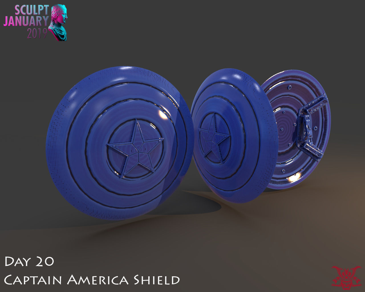 Captain America Shield 3 Versions 3D print model_5