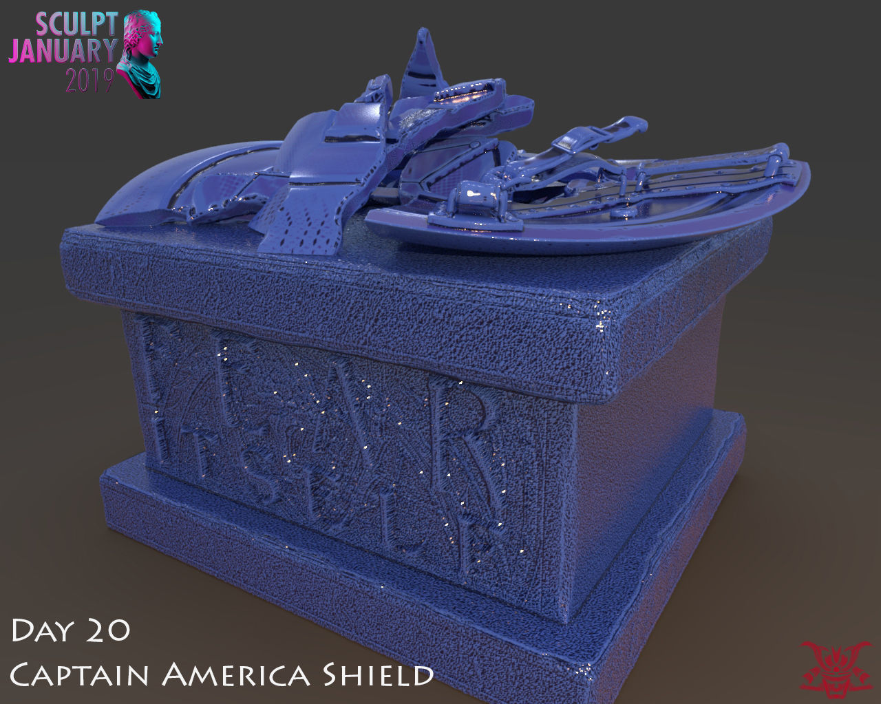 Captain America Shield 3 Versions 3D print model_11