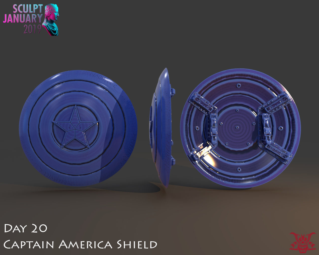 Captain America Shield 3 Versions 3D print model_4