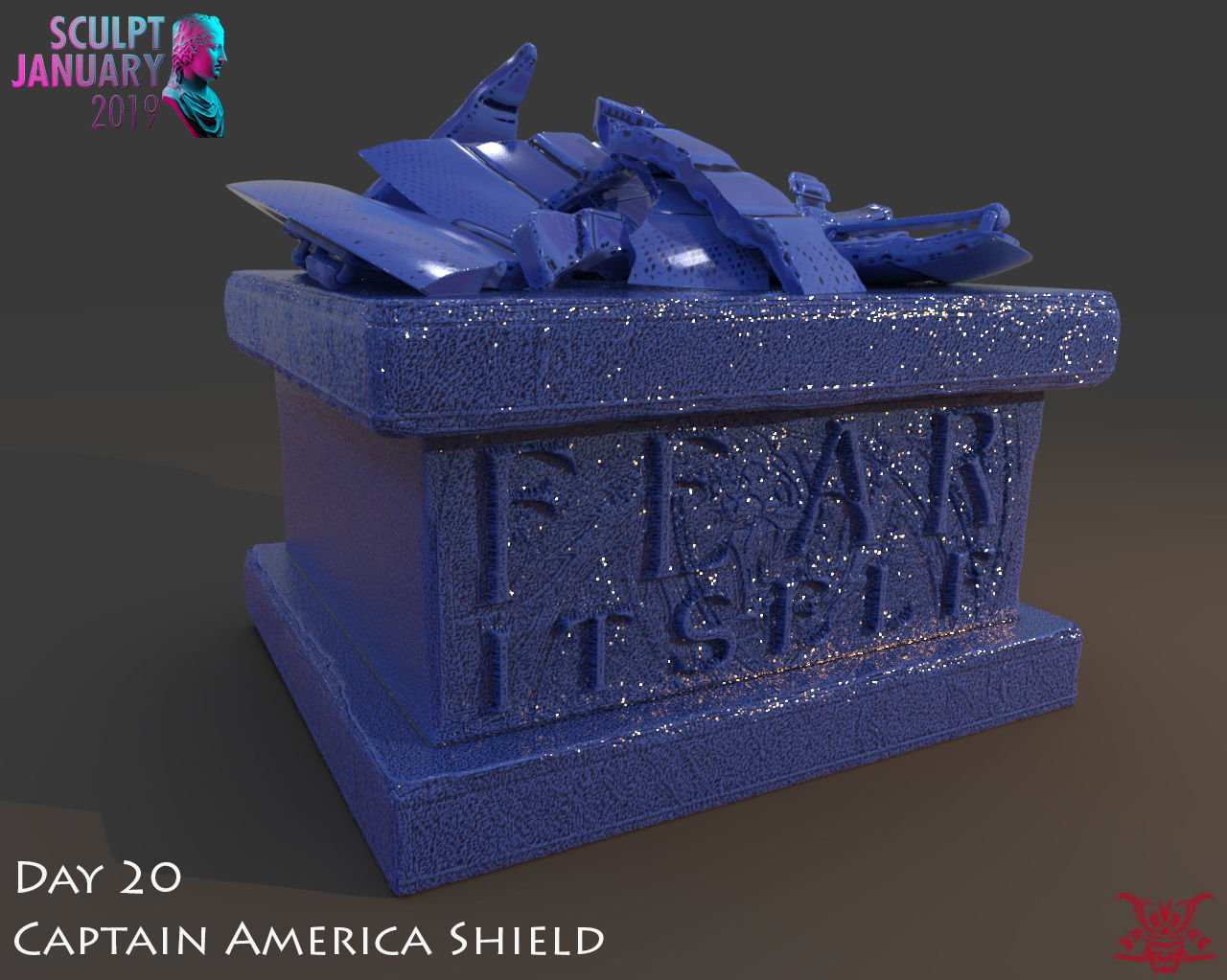 Captain America Shield 3 Versions 3D print model_3