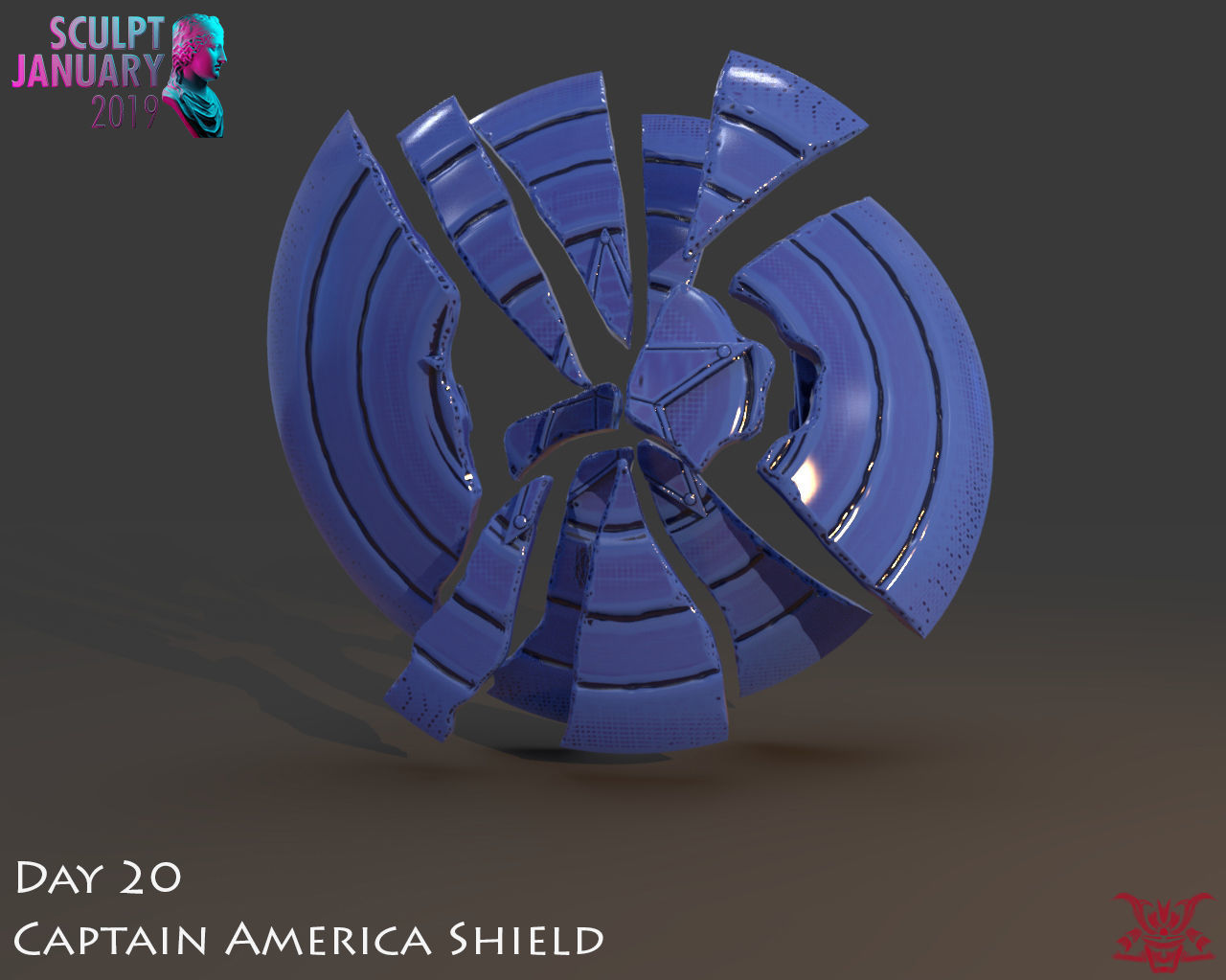 Captain America Shield 3 Versions 3D print model_1