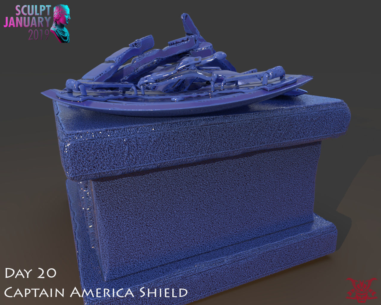 Captain America Shield 3 Versions 3D print model_12
