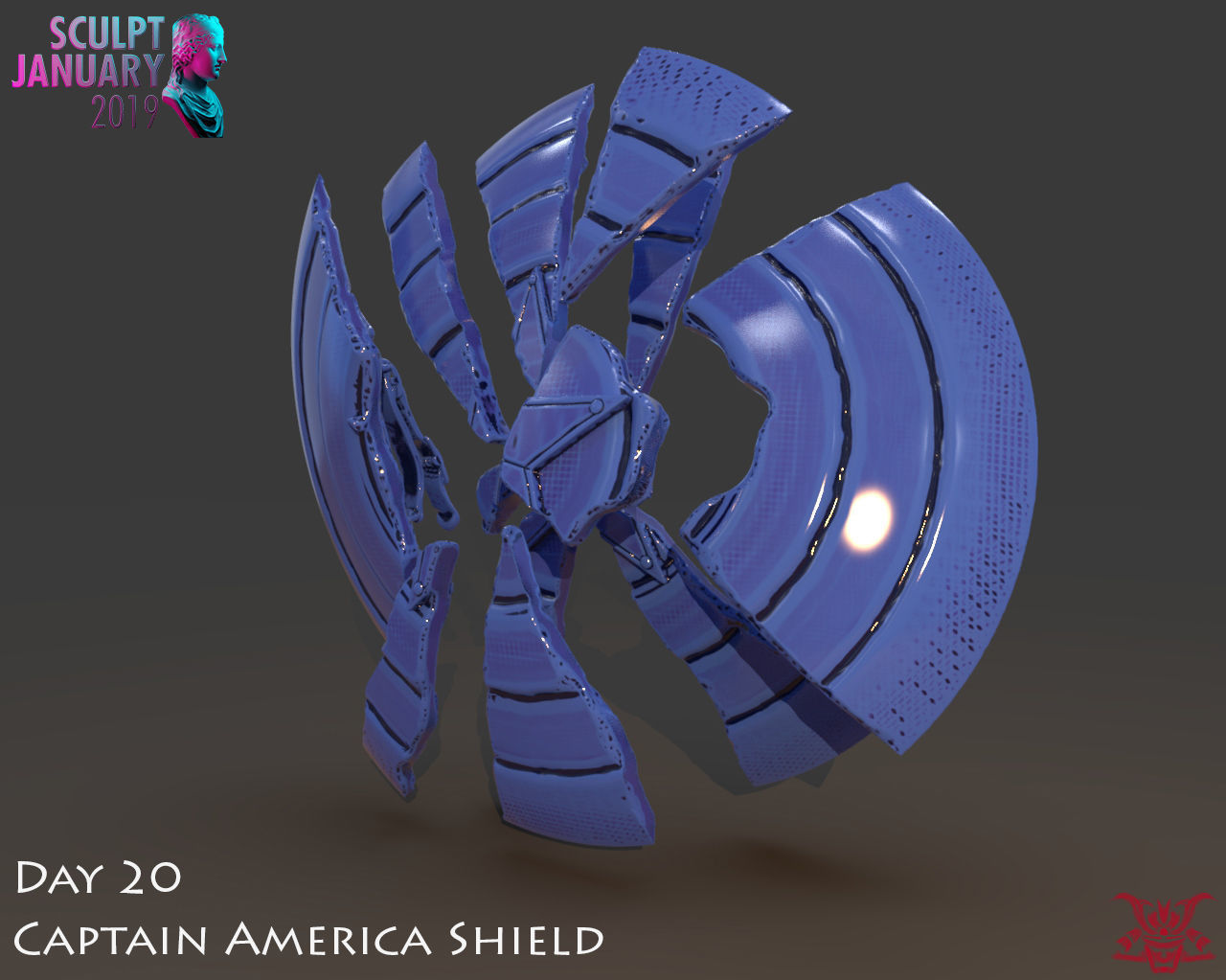 Captain America Shield 3 Versions 3D print model_8