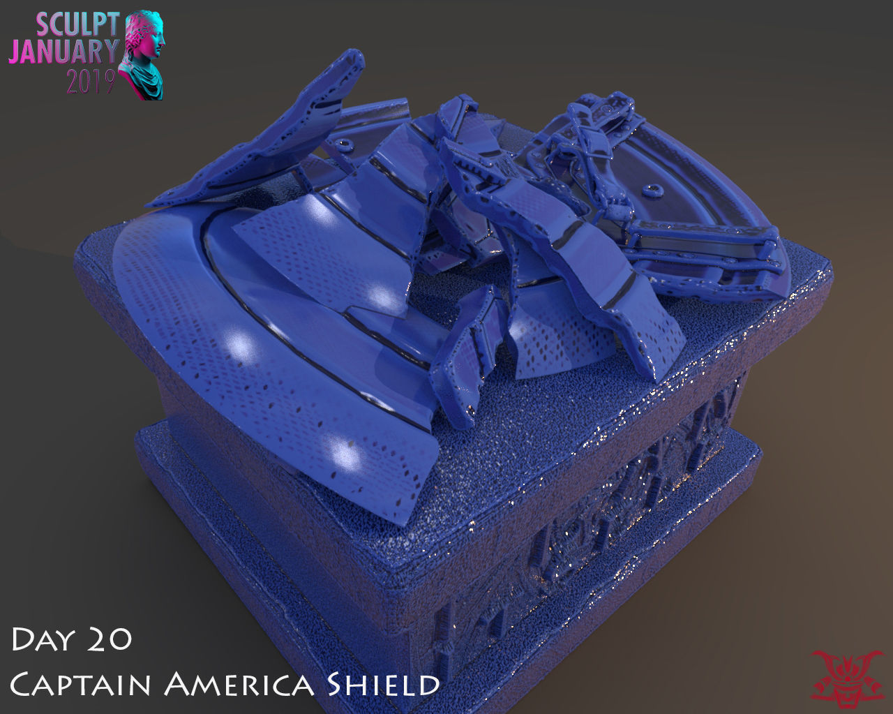 Captain America Shield 3 Versions 3D print model_15