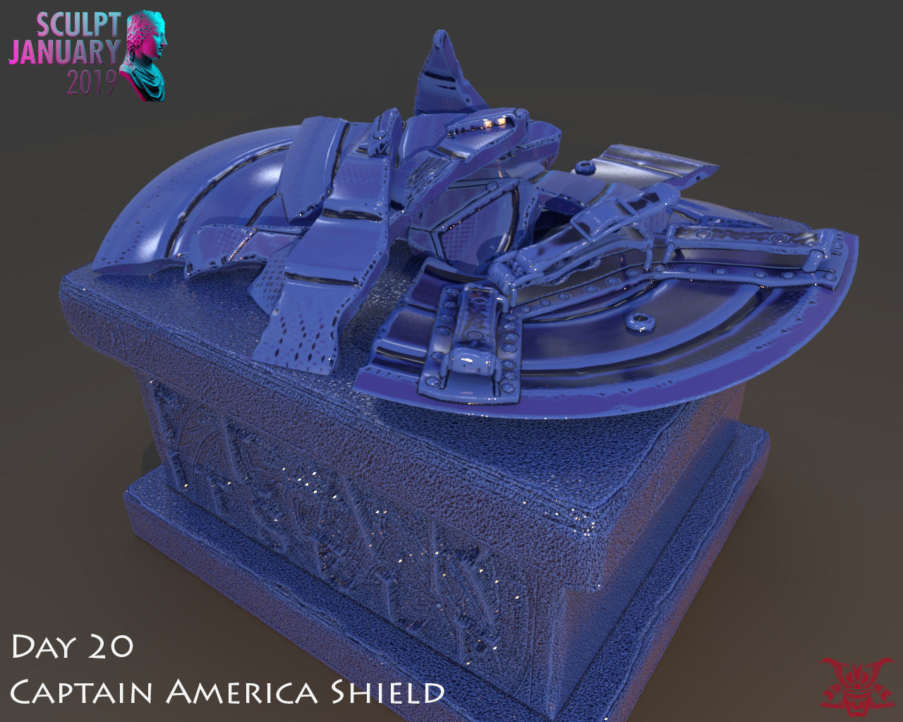 Captain America Shield 3 Versions 3D print model_16