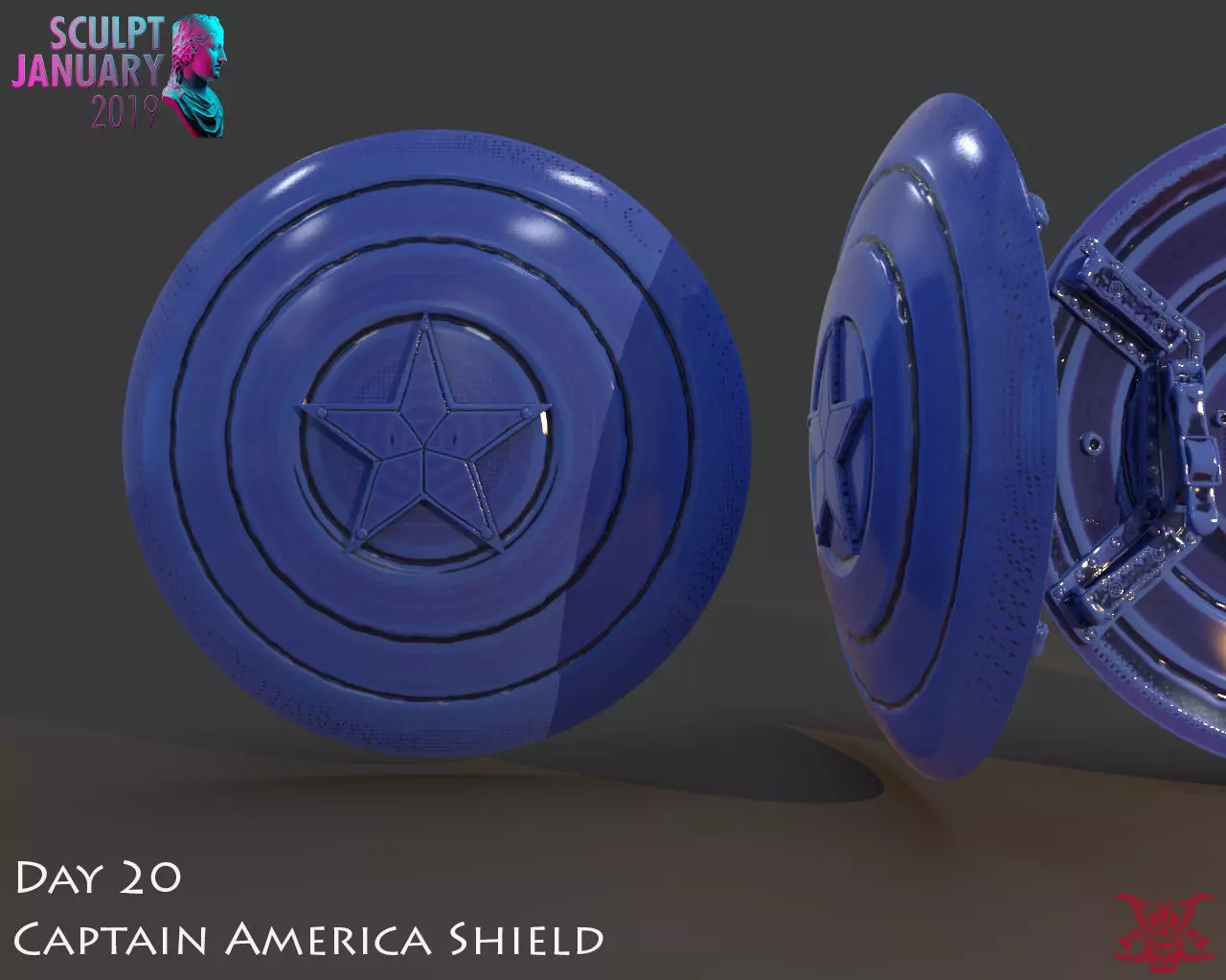Captain America Shield 3 Versions 3D print model_0