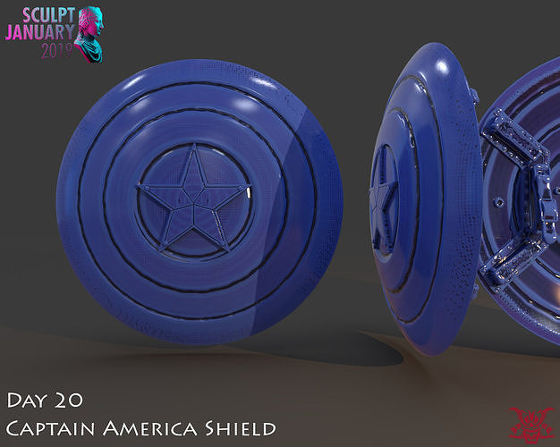 Captain America Shield 3 Versions 3D print model