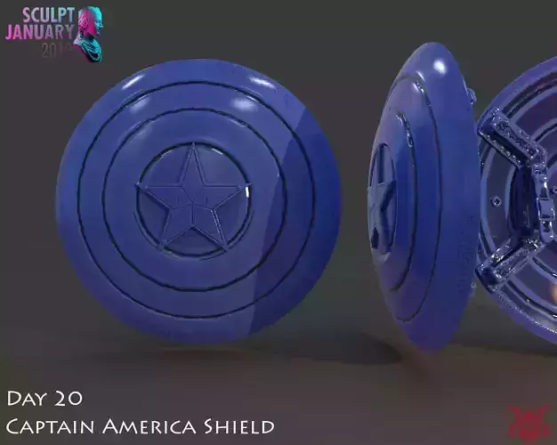 Captain America Shield 3 Versions 3D print model