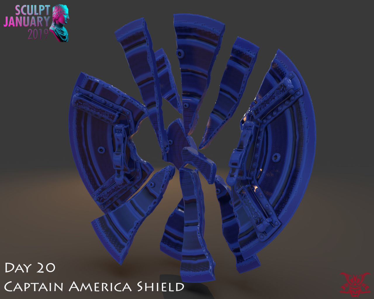Captain America Shield 3 Versions 3D print model_10