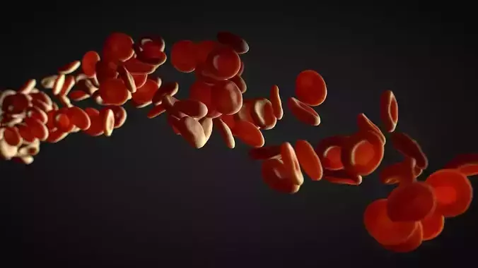 red blood cells flow